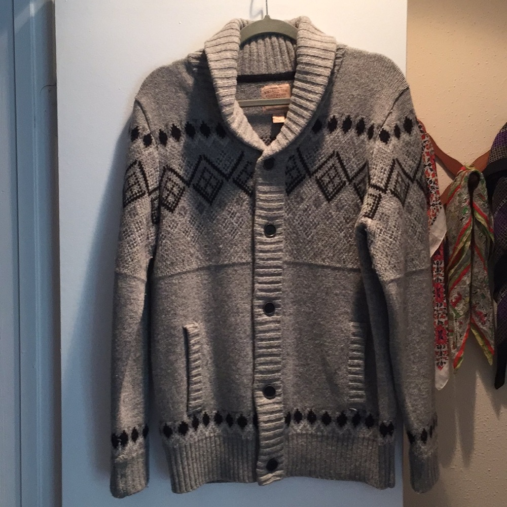 Gray Patterned Women's Cardigan